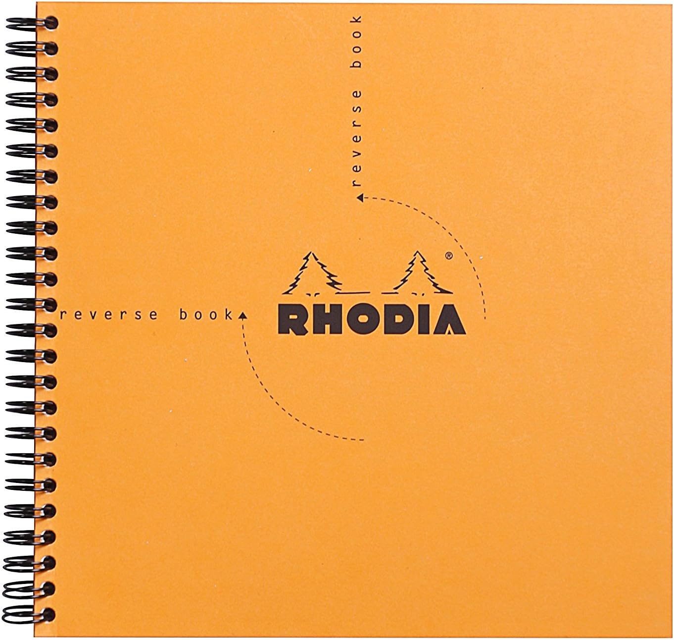 Rhodia Reverse Book & Dot Book - Dot Grid 80 sheets - 8 1/4 x 8 1/4 - Black Cover