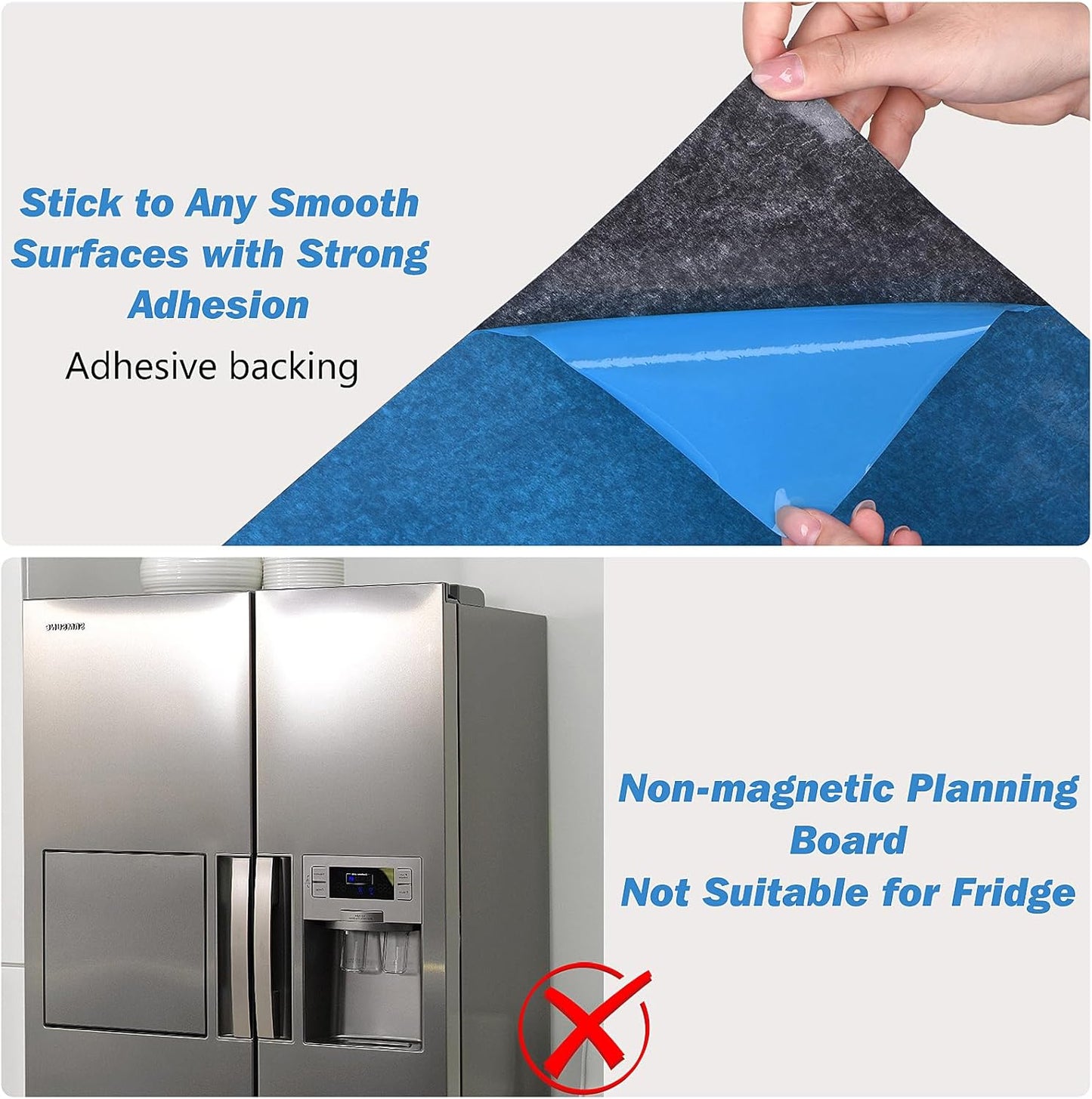 POPRUN Magnetic Fridge Calendar, 16.9"x11" Weekly Schedule Whiteboard, Dry Erase Board for Family Planning & Organization, Ideal for Home, School, Office