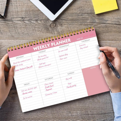(3-Pack) Weekly Planner - 7" x 10" Weekly Pad Organizers Habit Tracker Journal for Man & Women, 52 Sheets, 100gsm Paper, Undated Weekly To Do List Notepad with Your Life, Teal