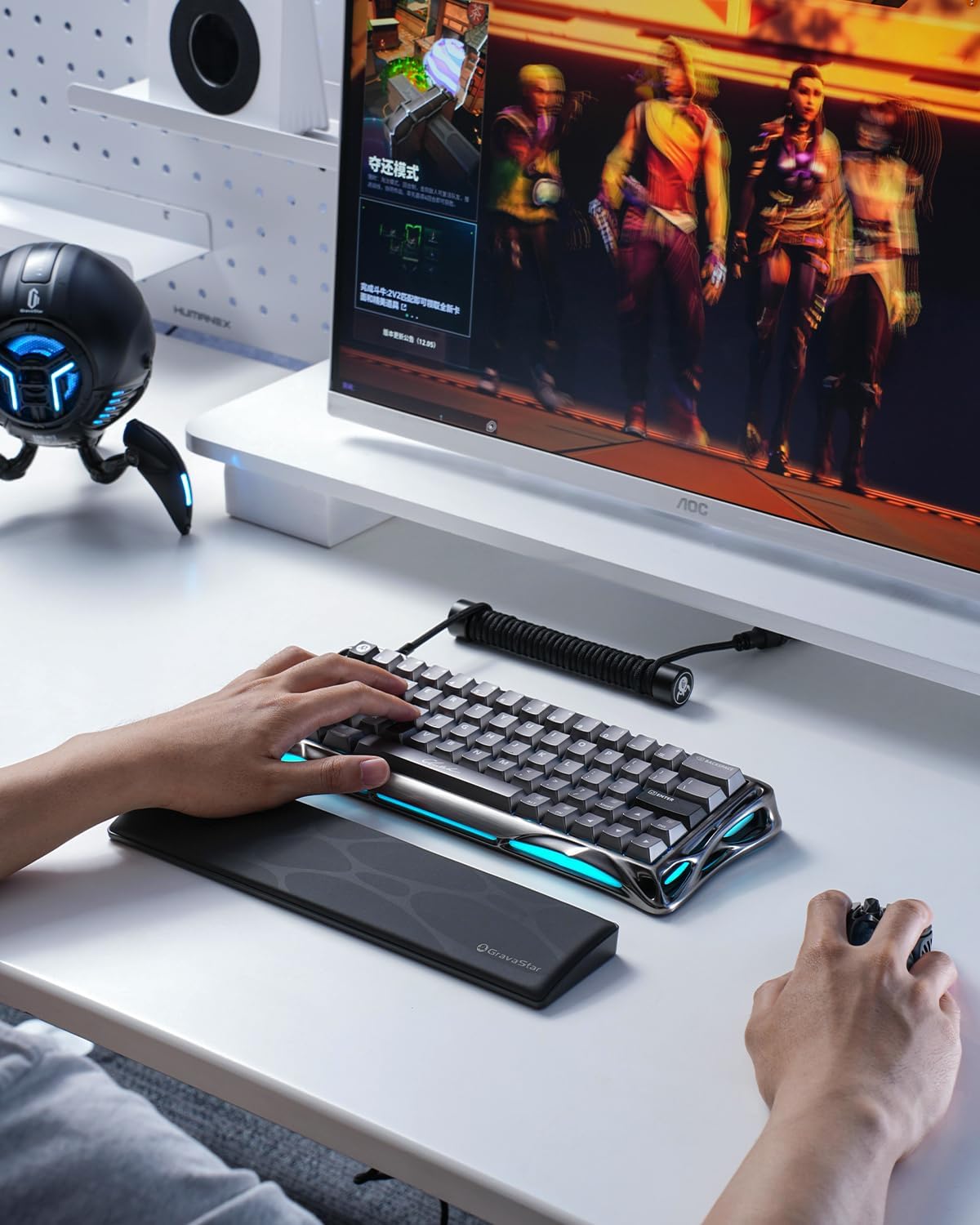 GravaStar 75% Keyboard Wrist Rest Pad - White