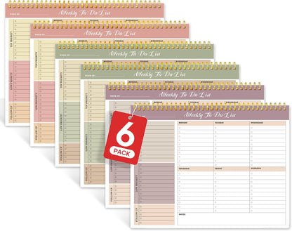 Weekly To Do List Notepad with 52 Undated Sheets（8.5"×11"）- Undated Weekly Planner Notepad for Office Desk Accessories and Supplies - Midnight Lilac