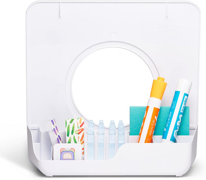 TIME TIMER Visual Schedule Package - 8-inch 60 Minute Visual Routine Timer with Dry Erase Board, PECS Cards, and Whiteboard Marker - for Kids Desk, Classroom, Home, and Routines (Orange)