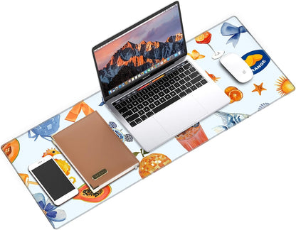 Galdas Mouse Pad For Gaming,Forest Background Pattern XXL XL Large Mouse Mat Long Extended MousePad Desk Mat Non-Slip Rubber Mice Pads Stitched Edges Thin (31.5 x 11.8 x 0.12 Inches) Tree