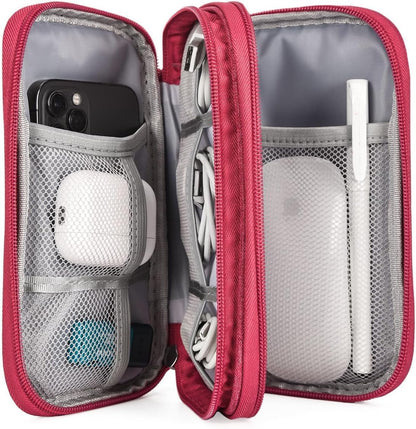 CAOODKDK Electronics Accessories Organizer Pouch Bag, Travel Universal Organizer for Cable, Charger, Phone, SD Card, Business Travel Gadget Bag