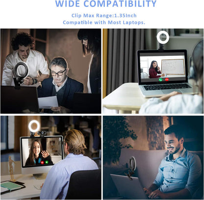 Cyezcor Video Conference Lighting Kit, Ring Light for Monitor Clip On,for Remote Working, Distance Learning,Zoom Call, Self Broadcasting and Live Streaming, Computer Laptop Video Conferencing