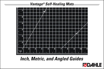 Dahle Vantage 10670 Premium Self-Healing Cutting Mat, 9"x12", 1/2" Grid, 5 Layers for Max Healing, Perfect for Crafts & Sewing, Black