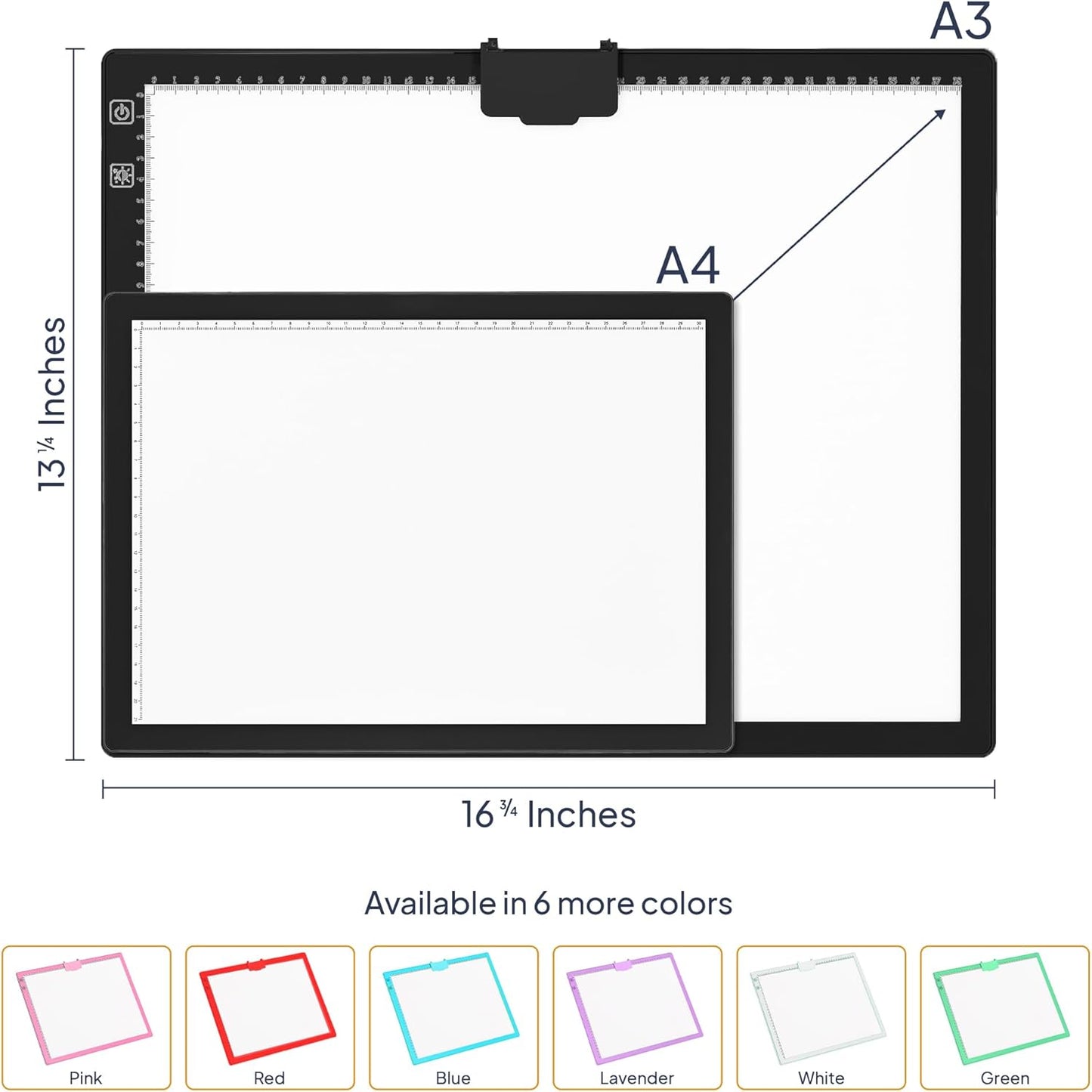 iVyne Rechargeable A3 Light Pad for Diamond Painting - LED Light Board for Weeding & Tracing - Diamond Art Light Pad - Ultra-Thin & Portable - Perfect for Artists & Crafters - Blue