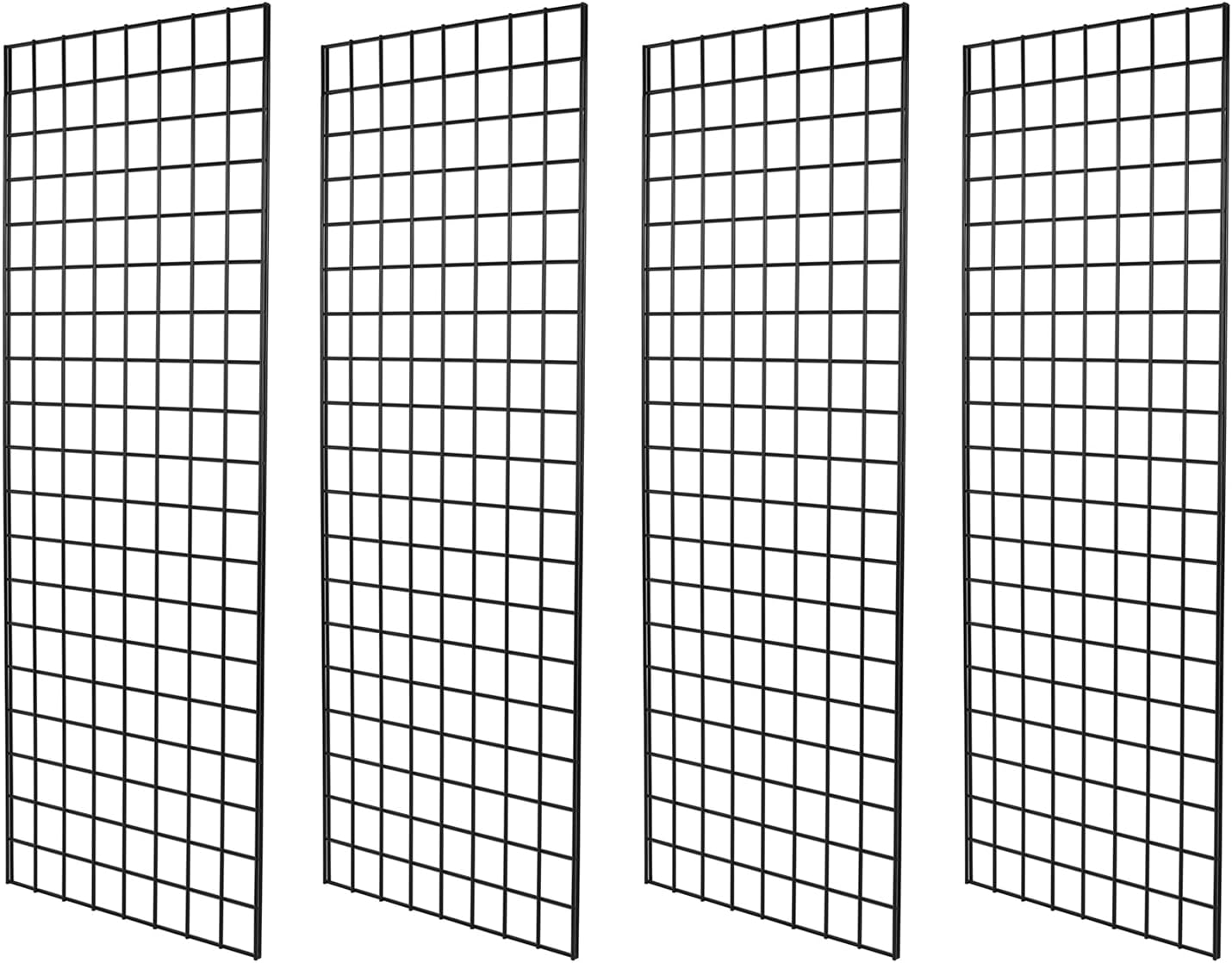 Grid Wall Commercial Grade Gridwall Panels – Heavy Duty Grid Panel for Any Retail Display Wall Grid 2' Width x 6' Height, White (Pack of 3)
