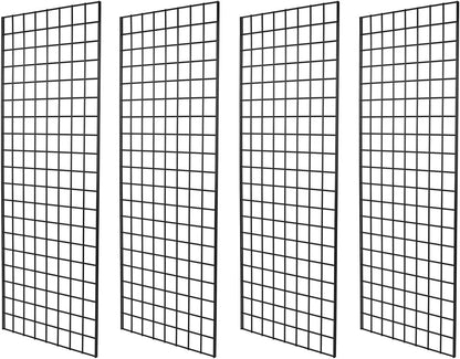 Grid Wall Commercial Grade Gridwall Panels – Heavy Duty Grid Panel for Any Retail Display Wall Grid 2' Width x 6' Height, White (Pack of 3)