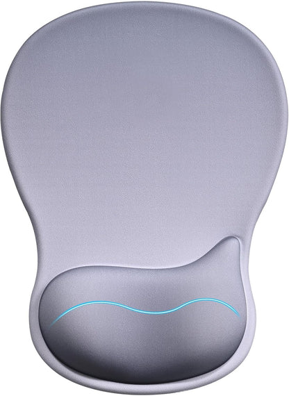 EooCoo Ergonomic Mouse Pad with Gel Wrist Rest Support, Middle Concave Design for Natural Wrist Alignment, Non-Slip Base Mousepad for Laptop, Computer, Office Desk Accessories, Carpal Tunnel Syndrome