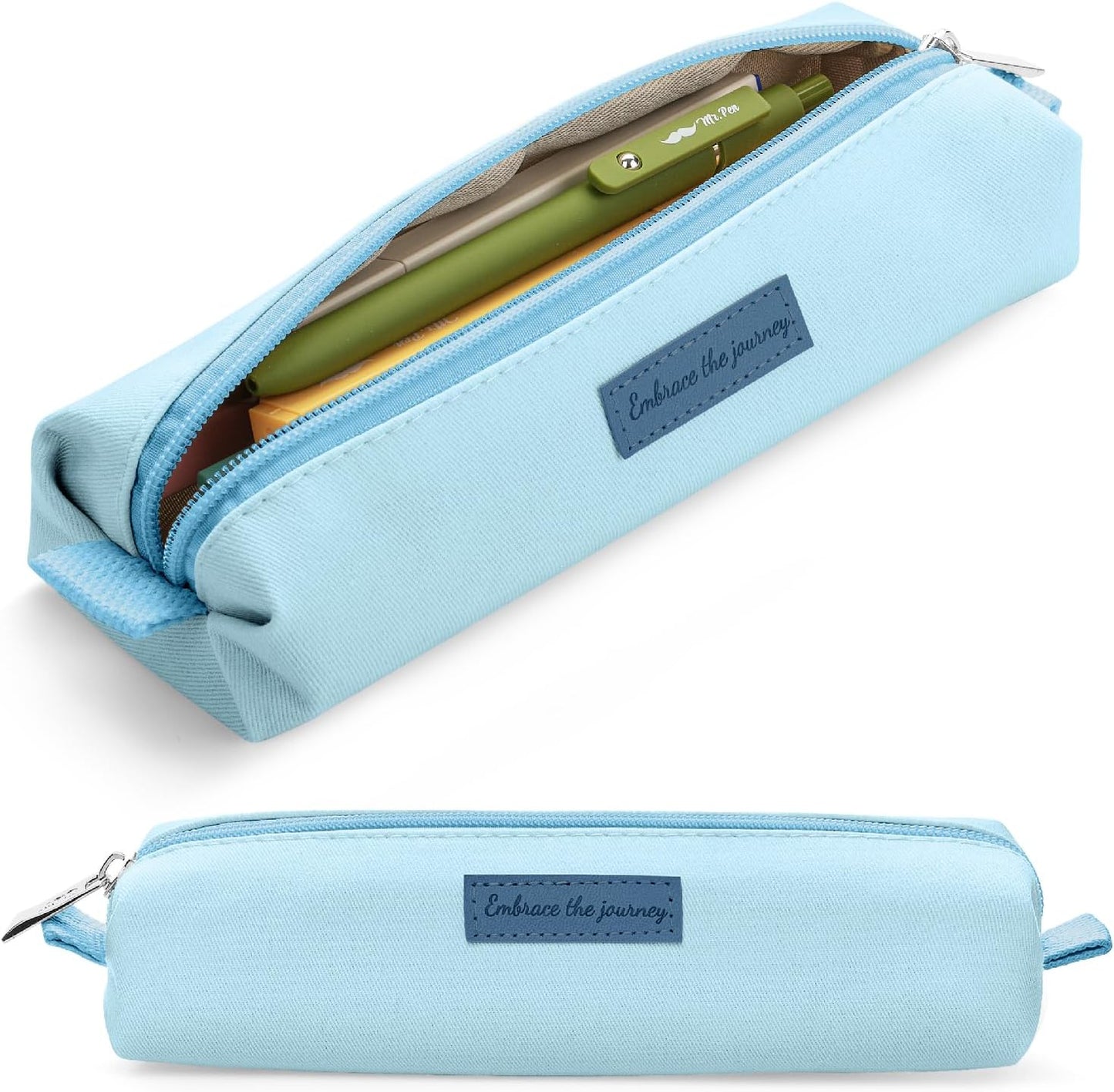 Mr. Pen- Cute Pencil Case Pouch, Multipurpose Canvas Bible Pencil Pouch, Smooth Zipper, Premium Material, Neat Stitches, Ideal for Stationery, Cosmetics, Electronics, School, Office, Travel