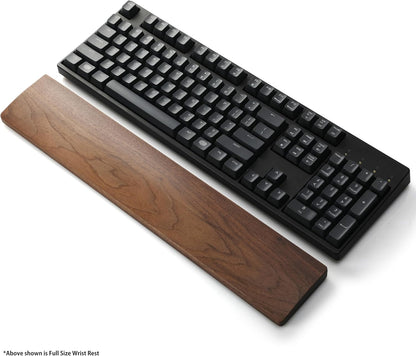 Faluber Wooden Wrist Rest, 17.3-inch Length and 20mm Thickness for Full-Sized Keyboard, Palm Rest, Ergonomic Design for Mechanical Gaming Keyboard, Wipe Clean (Fullsize-440mm, Walnut Wood)