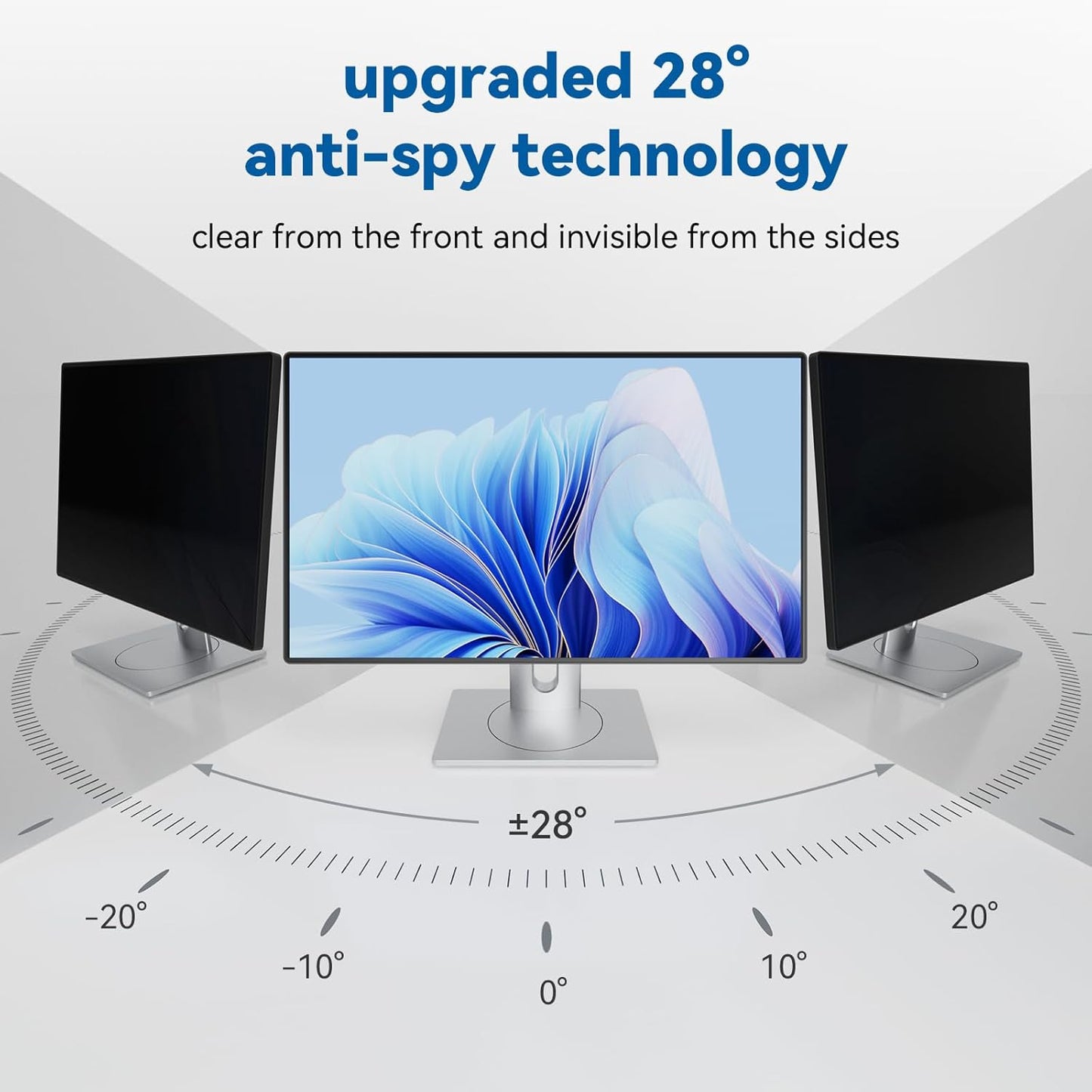 IPROKKO Laptop Privacy Screen 14 Inch 16:9 Aspect, Compatible with HP, Dell, Acer, Asus, Samsung, Lenovo Yoga & More, Removable Anti Blue Light Glare Spy Computer Monitor Filter Security Shield