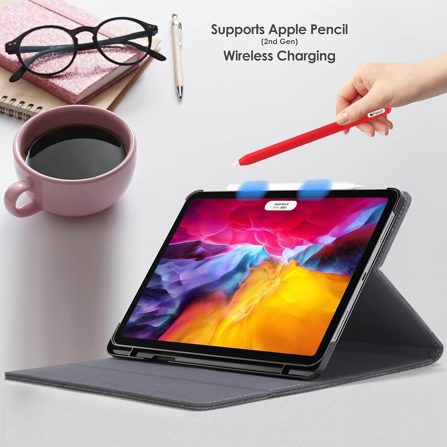Ultra Thin Silicone Skin Cover Compatible with Apple Pencil 2nd Gen, Protective Silicone Case for iPad Pro 11 12.9 inch 2018 Pencil Case Shockproof Soft Silicone Sleeve(Matcha Green)