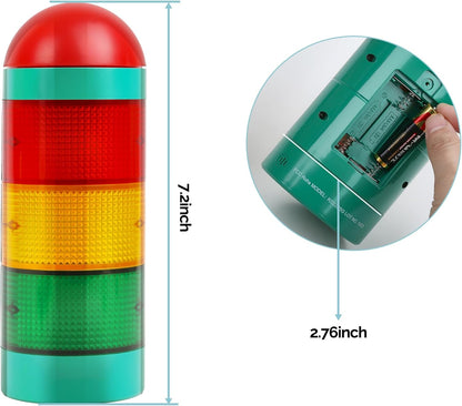 KADAMS Visual Timer for Kids with Audio Pre-Alarm - Traffic Light Alarm for Kids Toddler Teachers Classroom Home Time Management Tool 24hr Countdown Pause Memory Function