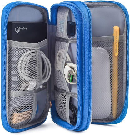 CAOODKDK Electronics Accessories Organizer Pouch Bag, Travel Universal Organizer for Cable, Charger, Phone, SD Card, Business Travel Gadget Bag