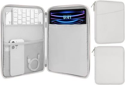 MoKo 9-11 Inch Tablet Sleeve Case, Fits New 11inch iPad Air M4/Pro M5, iPad A16 11", i-Pad 10/9/8/7th/Air 5/4th 10.9"/10.2", Tab S9/S8 11", Protective Bag Carrying Case with Pocket, Dark Gray