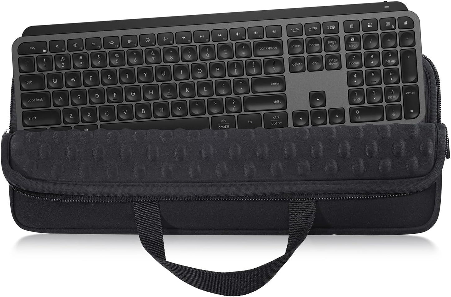 imComor Keyboard Sleeve Case for Logitech MX Keys Mini Minimalist Illuminated Keyboard, Wireless Travel Shockproof Protective Neoprene Bag, Black