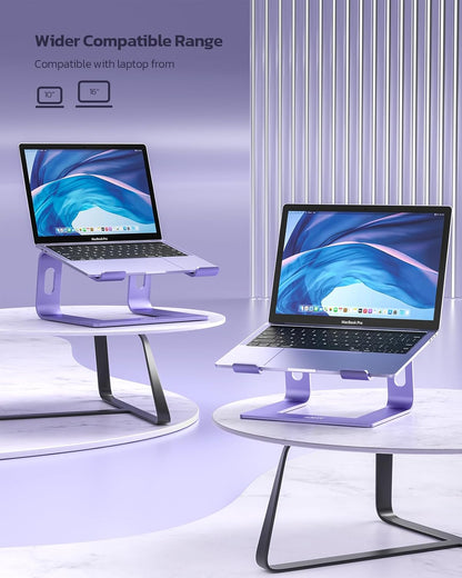 Nulaxy All-Aluminum Laptop Stand for Desk, Ergonomic Detachable Ventilated Cooling Computer Riser, Anti-Slip Design Notebook Holder Compatible with All 10-16" Laptops (MacBook, Dell XPS, HP, Lenovo)