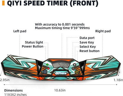 Professional Speed Cube Timer,Touch Control Timer with Display,Cube Race Stack Competition a Great Gift for Boys and Girls (Vermilion Bird)