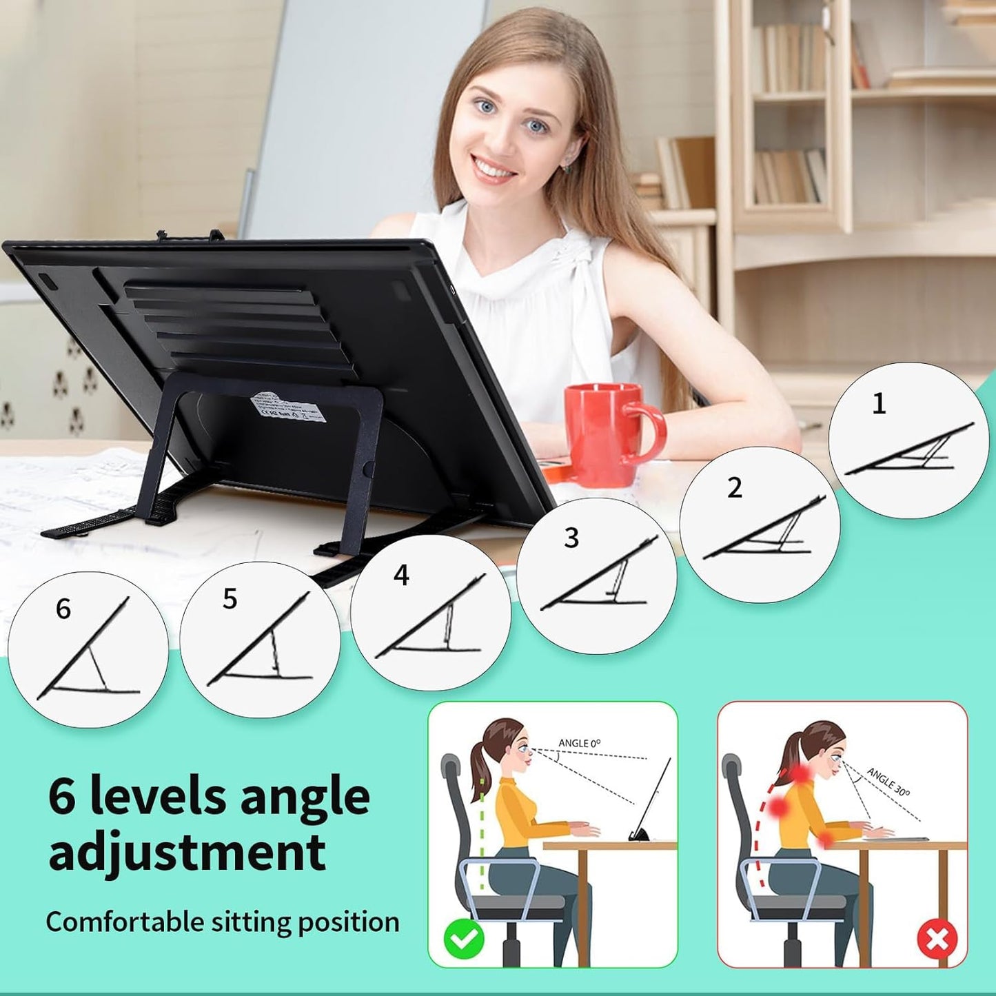 A4 Light Board for Diamond Painting - Tracing Light Box with Stand, Stepless Dimmable 3 Levels Brightness Light Pad, Ultra-Thin LED Light Pad for Weeding Vinyl, Drawing, Diamond Painting
