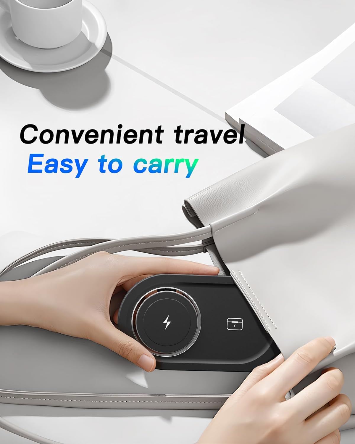 Upgraded 3 in 1 Wireless Charging Station for Apple Devices, Faster Mag-Safe Charger Stand, Magnetic Charger Station for iPhone 17/16/15/14/13/12 Series & AirPods Pro & Apple Watch Series (White)