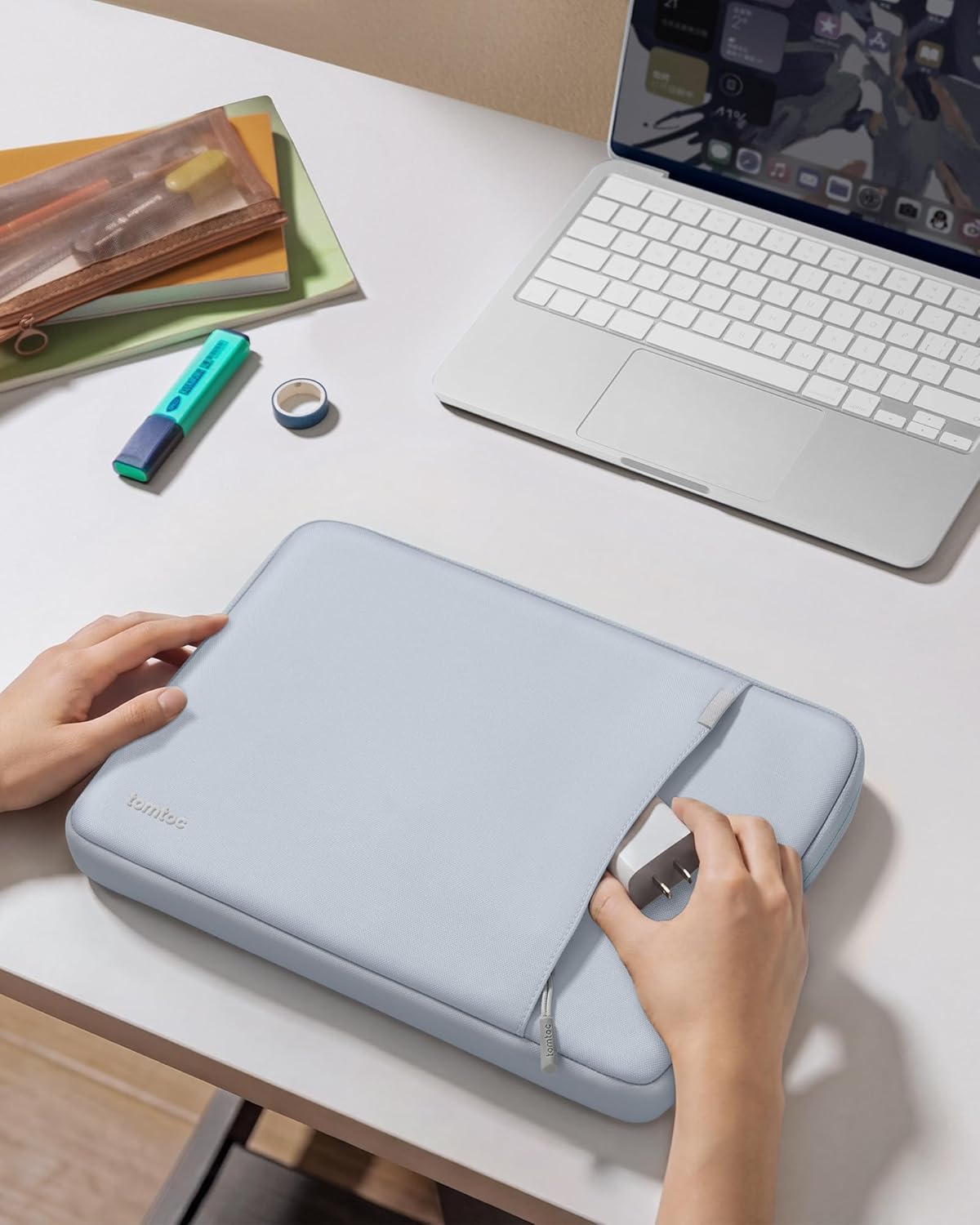 tomtoc 360° Protective Tablet Sleeve for 2026 iPad Air 11-inch (M4/M3/M2), iPad Pro 11-inch (M5/M4/4th/3rd/2nd/1st Gen) with Magic Keyboard/Smart Keyboard Folio, 11" iPad Water-Resistant Tablet Case