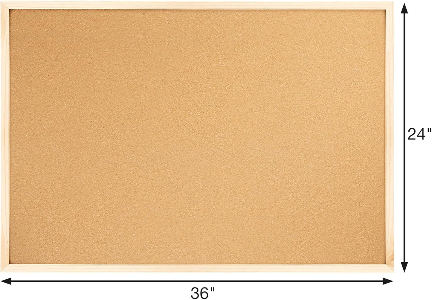 OWLKELA Cork Board 14.6"X 11", Notice Pin Board, Memo Board, Vision Board, Bulletin Board for Office, Classroom or Home, Mounting Hardware and Push Pins Included, Wooden Frame