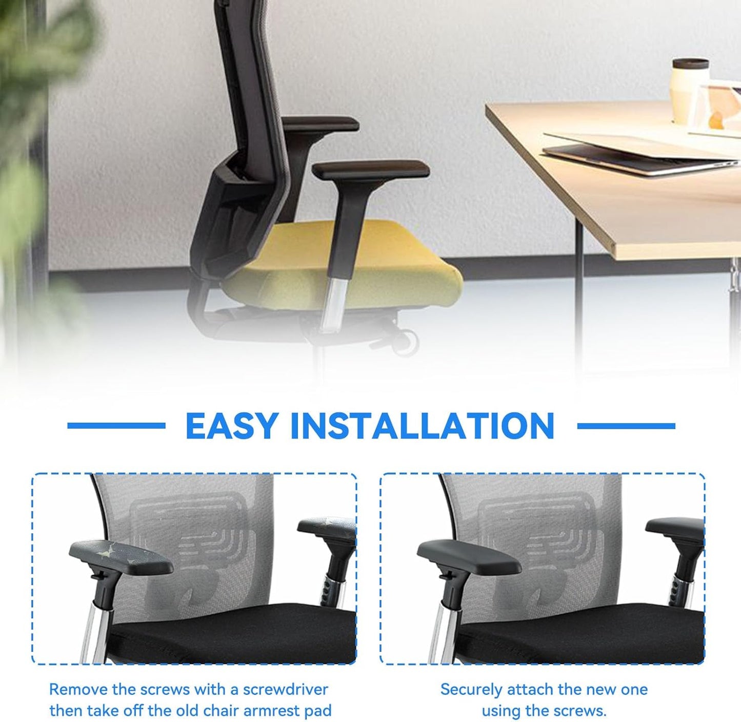 Arm Pads Caps Replacement fit for Haworth Very Office Chair,Office Chair Arm Rest Replacement