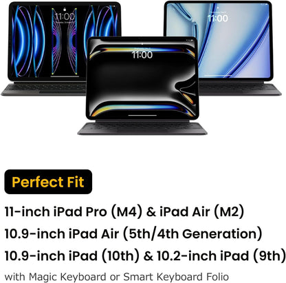 tomtoc 11 Inch Tablet Case Sleeve for 2026 iPad Air M4&M3, 2025 iPad Pro M5/M4, iPad (A16), Galaxy Tab S11/A11+, Fits Magic Keyboard and Smart Keyboard Folio