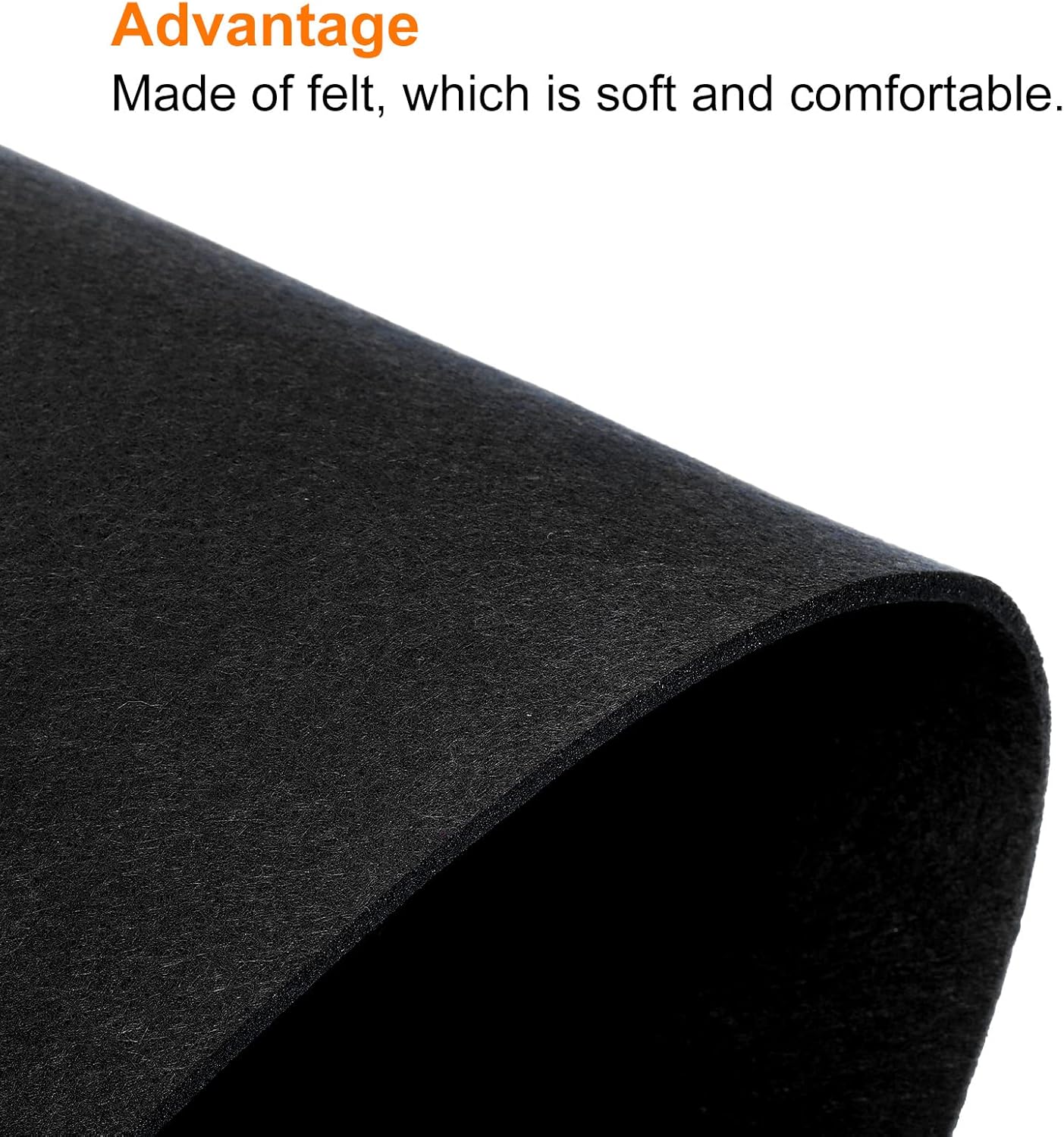 PATIKIL 9"x8" Mouse Pad, Felt Dual Side Soft Desk Pad Writing Mat for Office Home, Light Gray