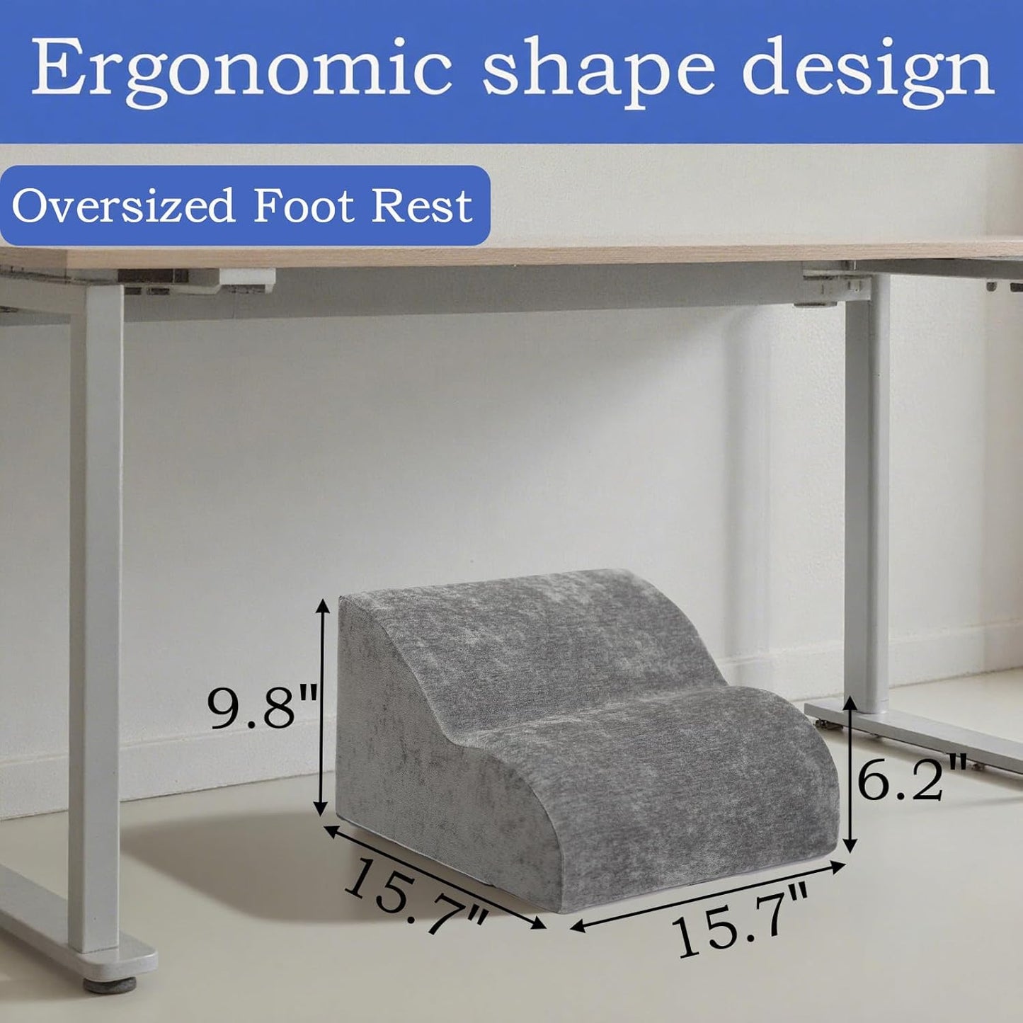 Foot Rest for Under Desk at Work.Multifunctional 3-Tier Foot Stool,with Washable Footrest.for Under Desk,Office Chair Gaming Chair & Sofa,Leg Elevation Pillow,Supports Posture-Brown