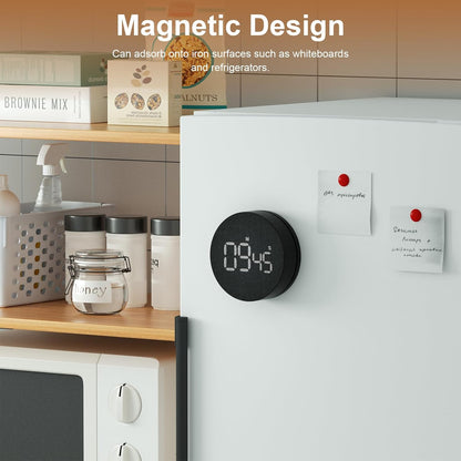 AVINIA Digital Kitchen Timers, Visual timers Large LED Display Magnetic Countdown Countup Timer for Classroom Cooking Fitness Baking Studying Teaching, Easy for Kids and Seniors White