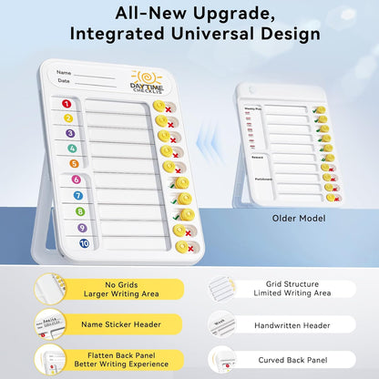 Chore Chart for Kids ADHD Tools to Do List Checklist Magnetic Planning Board with Sliders, Visual Schedule Board with Dry Erase Sheets, Sticker, Marker, Routine Chart for Kids - Pink
