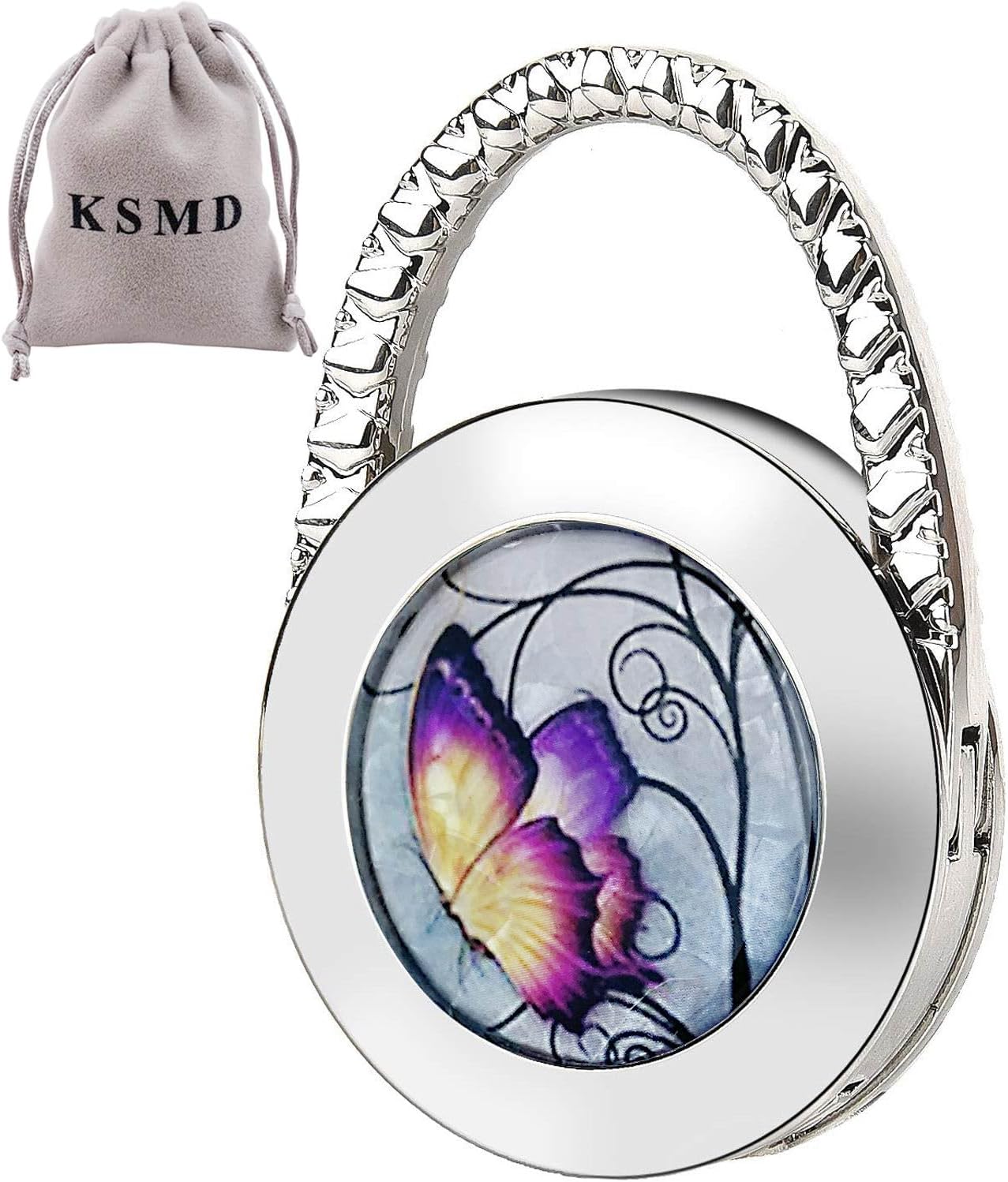 KSMD Purse Hooks for Table & Bars, Portable Handbag Holder - Foldable Table Hook Hanger