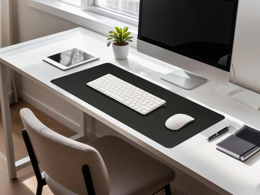 Desk Pad Mat Dual-Sided Natural Cork and PU Leather Non-Slip Water-Resistant Desk Matt for Desktop
