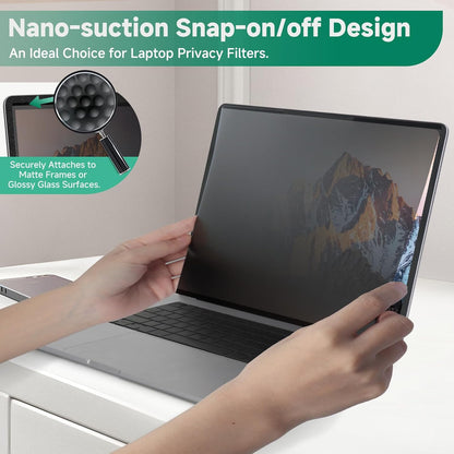 Nano-Suction Laptop Privacy Screen 14 Inch 16:10, Removable Screen Privacy Shield for Laptop, Anti Glare, Anti Bule Light, Screen Protector for Lenovo HP Dell Acer Asus Thinkpad