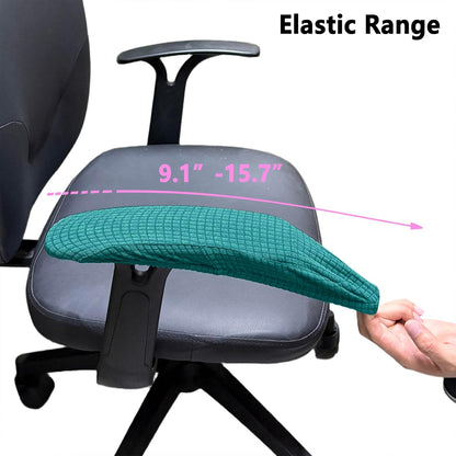Melaluxe Stretch Office Chair Armrest Covers, Arm Rest Slipcovers (Black)