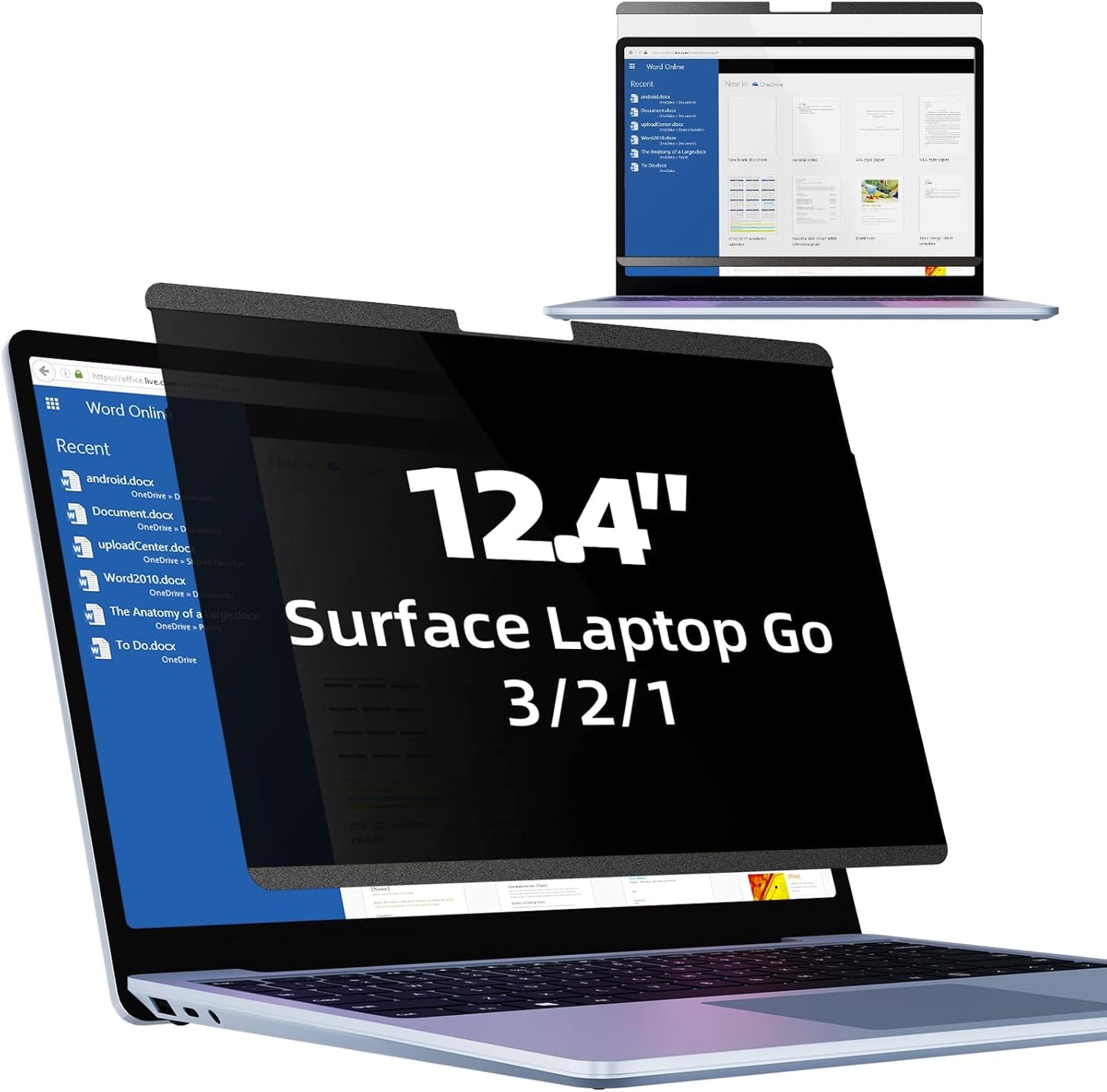 Mamol Magnetic Laptop Privacy Screen 14 inch ,16:10 Aspect Removable Anti Glare Protector Blue Light Privacy Screen Filter,Filter Shield Compatible with HP/Dell/Acer/Asus/Samsung/Lenovo/Thinkpad Envy