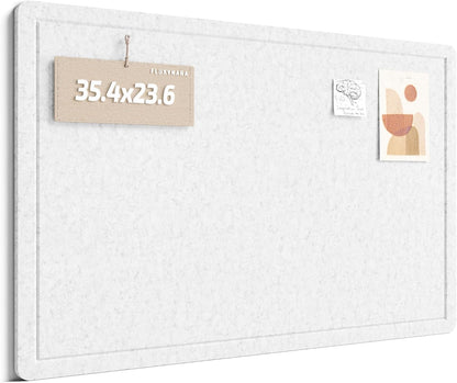 Fluxynara Bulletin Board, 23.6" x 17.5" Cork Board Alternative with 12 Safe Removable Adhesive Tabs, Foldable Felt Pin Board for Home Office, Classroom, Bedroom,Entryway for Walls—Sage