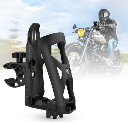 KEMIMOTO Motorcycle Cup Holder, ATV Drink Holder with 360 Rotation Crocodile-Bite Clamp, Dirt Bike Bottle Holder Compatible with Hydro Flasks, Yeti, Stanley, Other Bottles Maximum Diameter in 3.5" (1)