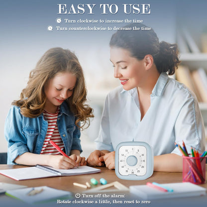 60 Minute Visual Timer,Time Timer Home,Silent Pomodoro Timer and Adults,Countdown Clock Management Tool for Classroom Home Office (Pink)