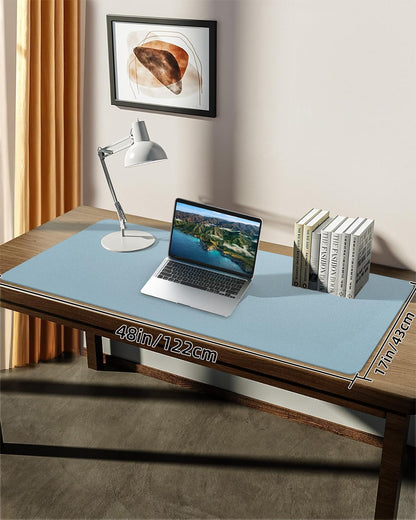 Leather Desk Pad Protector, Office Desk Mat, Large Mouse Pad, Non-Slip PU Leather Desk Blotter, Laptop Desk Pad Desk Accessories for Office and Home (Black, 40" x 17")