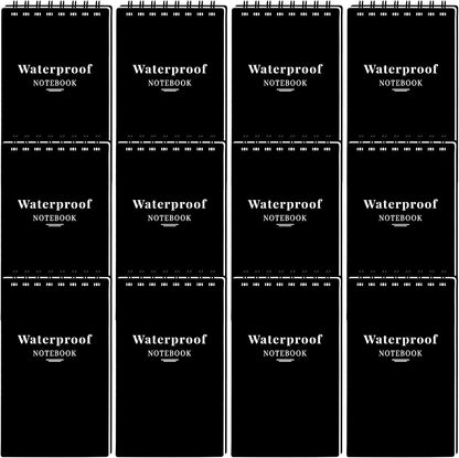 wavamawa 6 Pack Waterproof Pocket Notebooks, 3x5 Small Notepads, Mini Top Spiral Notebook, Lined College Ruled Paper, Tiny Memo Pads for Home, Office, Work, School, or Travel