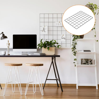 YOKIVE 3Pcs Iron Wire Grid Panel, Decorative Panels Board | Photo Pictures Display Holders Hanging Frame for Home Office (Black, 16"x12")