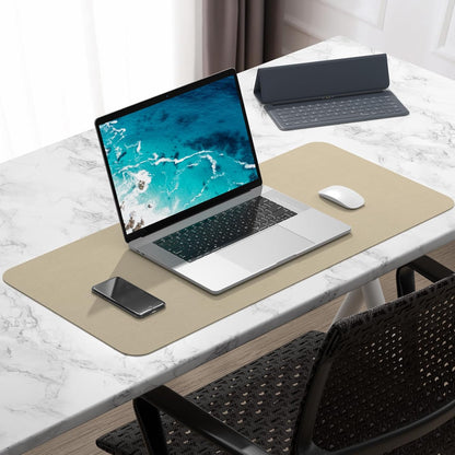 Hsurbtra Desk Pad, 23.6" x 13.8" PU Leather Desk Mat, M Extended Mouse Pad, Waterproof Desktop Blotter Protector, Non-Slip Ultra Thin Small Laptop Keyboard Writing Mat for Office Home, Pink
