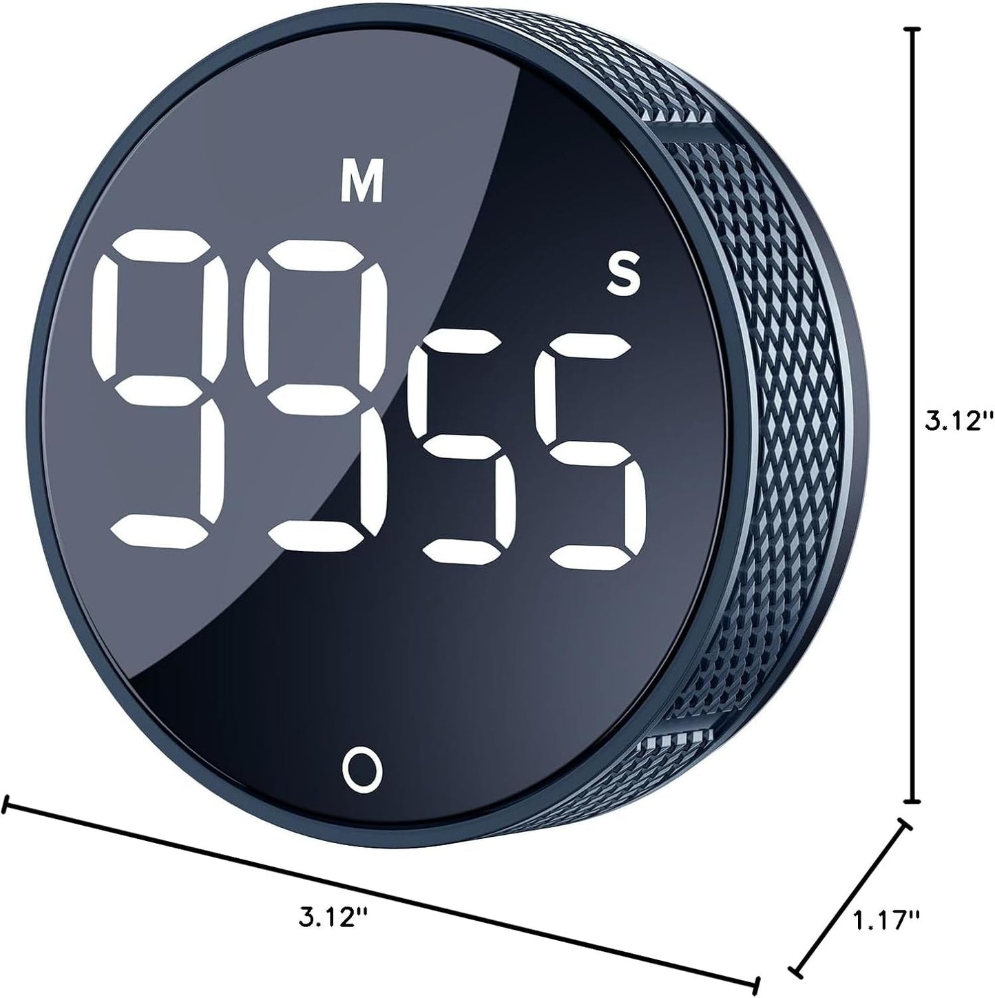AVINIA Digital Kitchen Timers, Visual timers Large LED Display Magnetic Countdown Countup Timer for Classroom Cooking Fitness Baking Studying Teaching, Easy for Kids and Seniors White