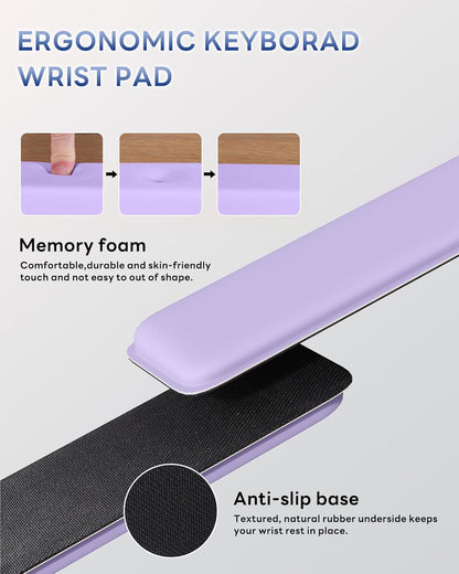 Laborio Computer Keyboard Stand for Desktop, Keyboard Riser Wrist Rest Holder for Easy Typing, Office Desk, Home, School Accessories(Coffee)