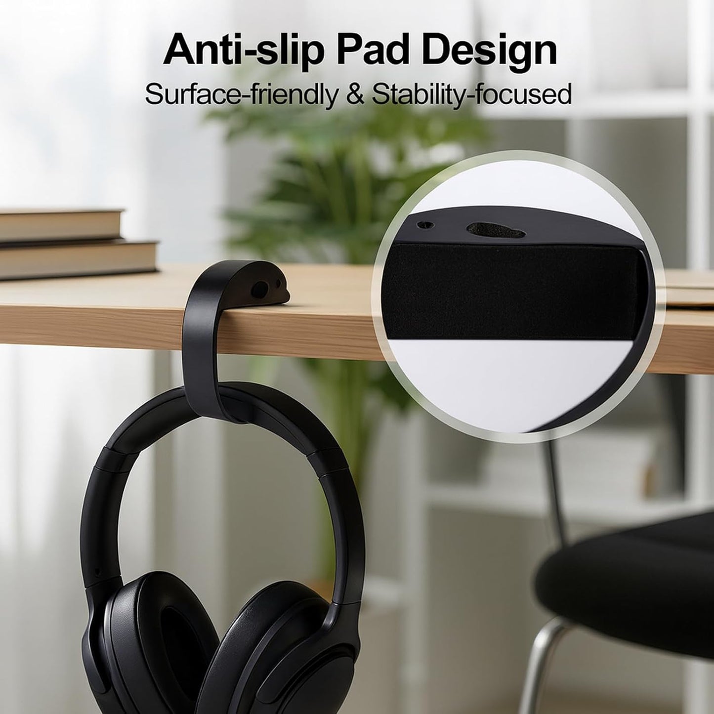 2 PCS Purse Hook for Table Heavy Duty, Bag Hanger for Table, Classroom, Office, Travel, Multi-Use Portable Bag Hook for Desk, Headphone, Key, Backpack, Office Table Accessories