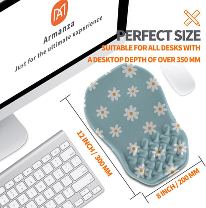 Ergonomic Slope Mouse Pad Wrist Support, Wrist Rest Mousepad for Carpal Tunnel Pain Relief with Massage Bulge and Slow Rebound Memory Foam (12x8 inch, Black)
